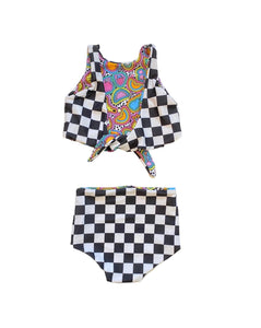 Neon Fruits Reversible Two-Piece Swimsuit