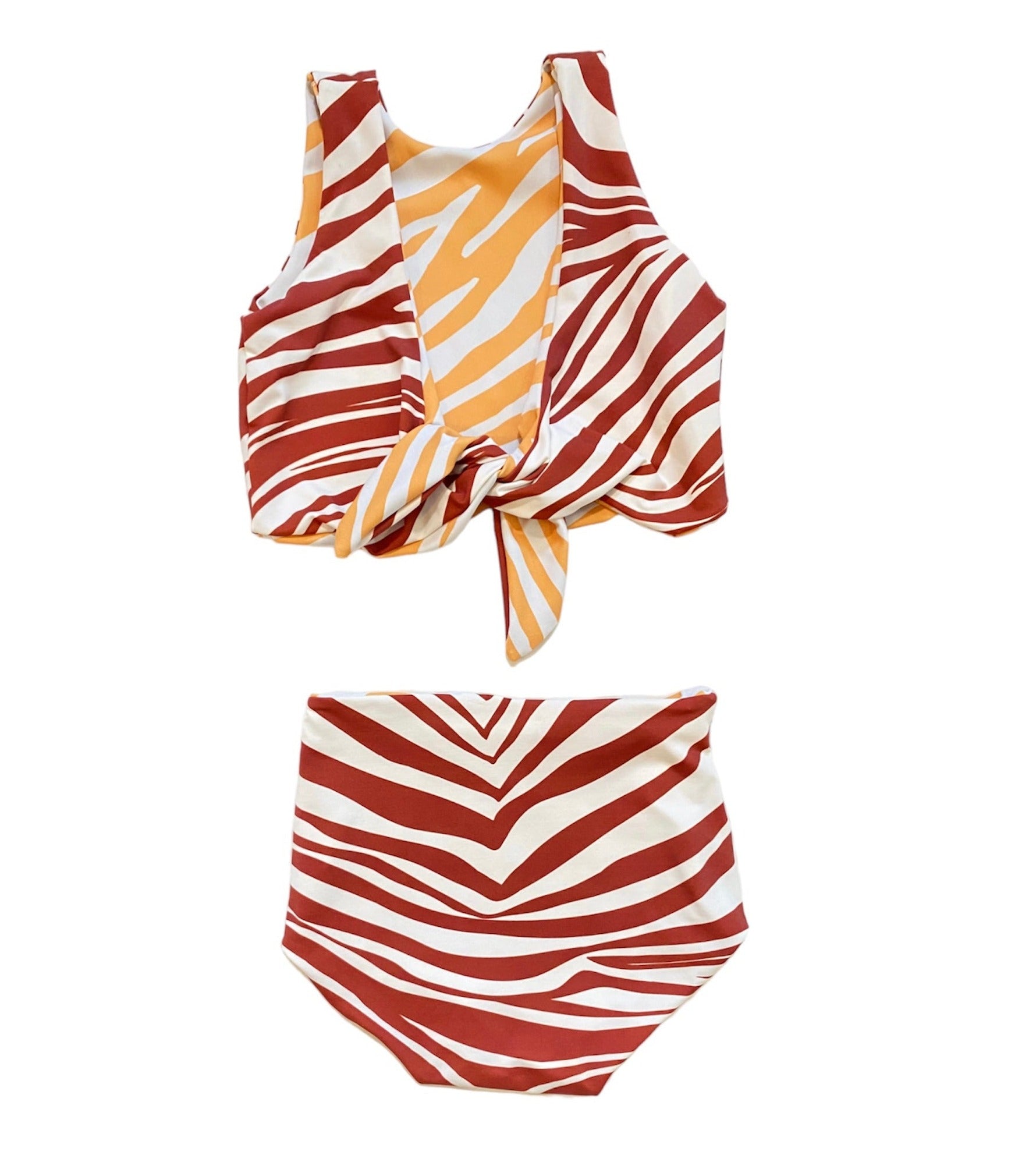 Zebra Reversible Two-Piece Swimsuit