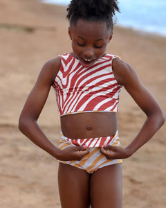 Zebra Reversible Two-Piece Swimsuit