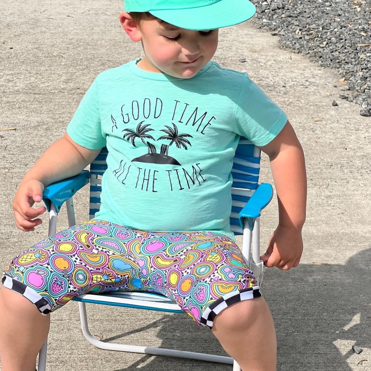 Neon Fruits Swim Shorts