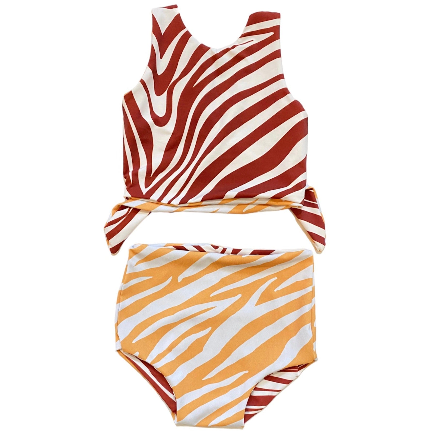 Zebra Reversible Two-Piece Swimsuit