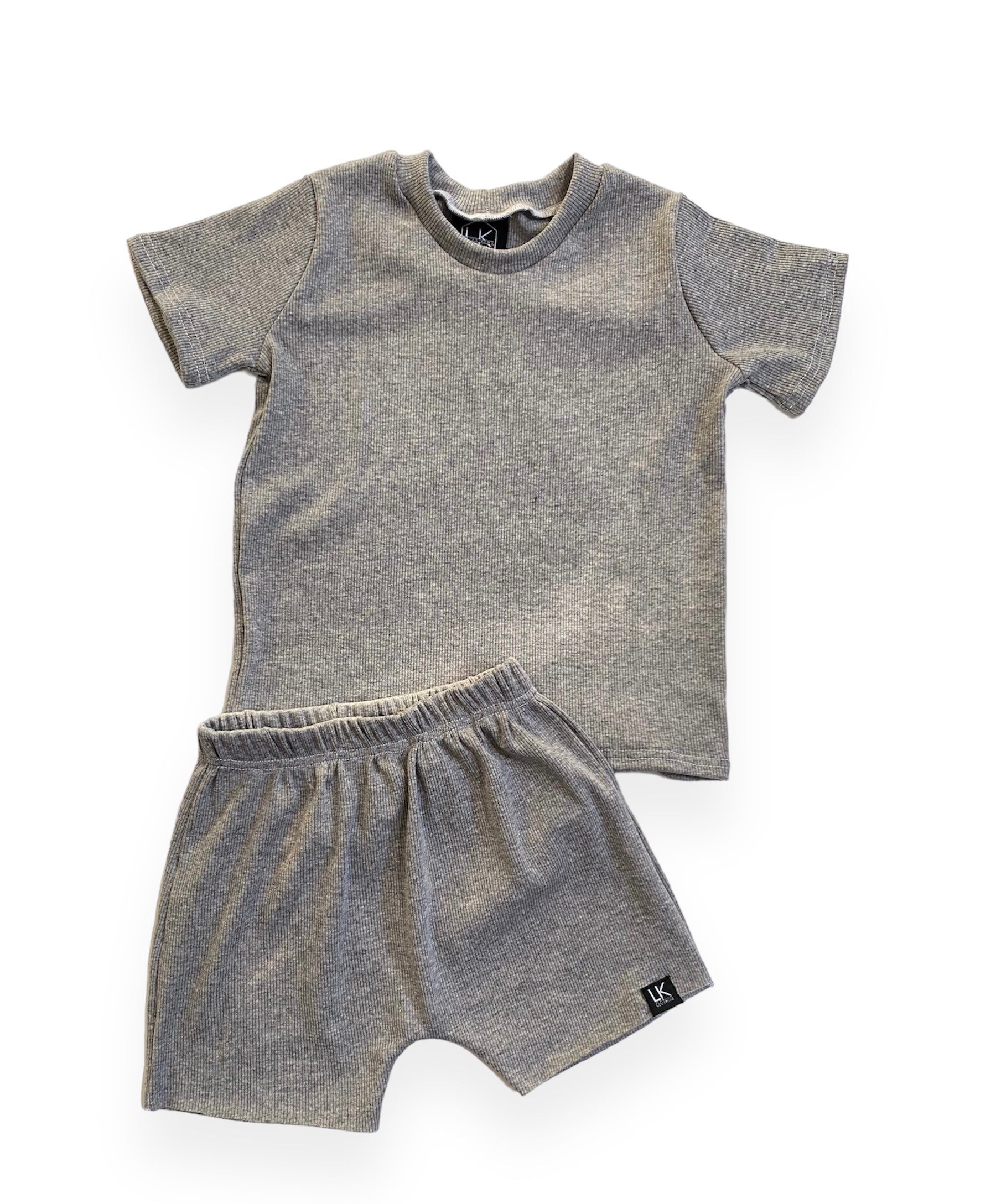 Grey Rib Knit Set (3 bottom options)