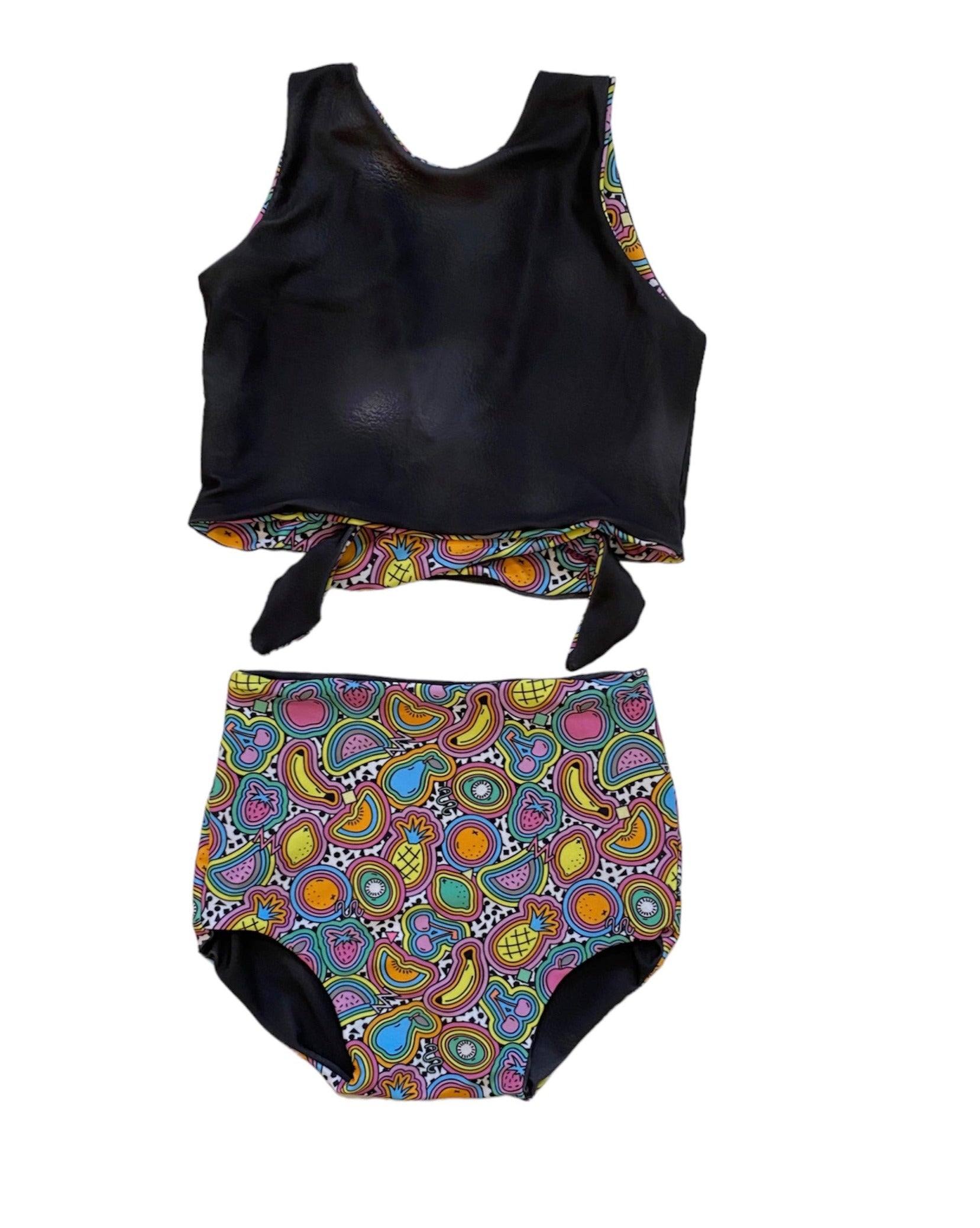 Neon Fruits Reversible Two-Piece Swimsuit