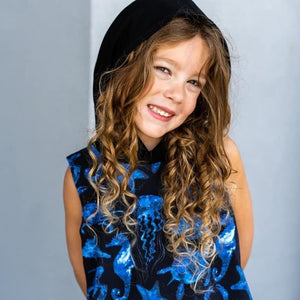 Shark & Sea Creature Hooded Cocoon Dress